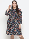 Flex Of Colors Floral Print Plus Size Women Dress