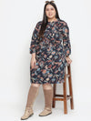 Flex Of Colors Floral Print Plus Size Women Dress