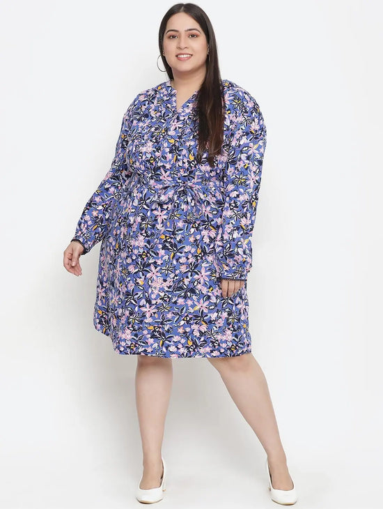 Color Heaven Floral Print Plus Size Women Dress