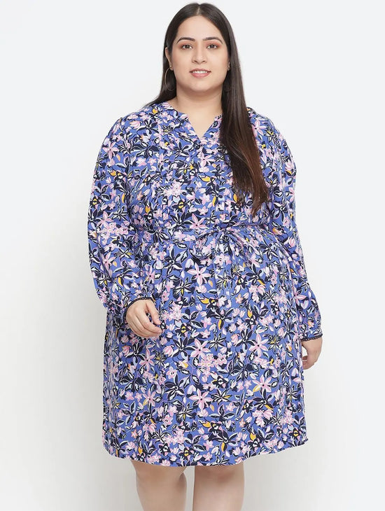 Color Heaven Floral Print Plus Size Women Dress