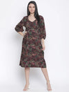 Tenor Floral Print Multicolor Maternity Dress