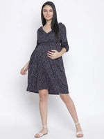 Orient Black Printed Maternity Dress