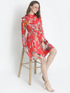 Colourpop floral print ruffle women dress