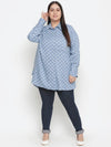 Fashable Polka Print Women Plus Size Shirt