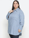 Fashable Polka Print Women Plus Size Shirt