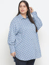 Fashable Polka Print Women Plus Size Shirt