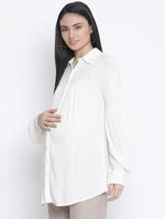 Gizzling White Maternity Shirt