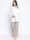 Gizzling White Maternity Shirt