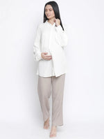 Gizzling White Maternity Shirt