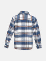 Blue Brush Check Boy Shirt