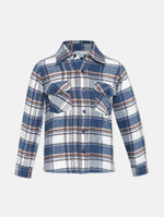 Blue Brush Check Boy Shirt