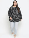 String Pattern Print Plus Size Women Top