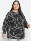 String Pattern Print Plus Size Women Top