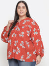 Mix Of Colors Floral Print Pluss Size Women Top