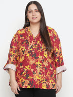 Winning multicolor floral printed plus size top