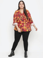 Winning multicolor floral printed plus size top