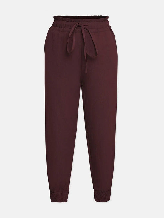 Wine Colour Smart Girl Pant