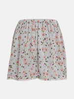 Great Grey Floral Print Girl Skirt