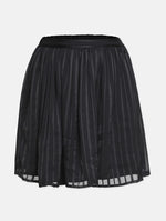 Hannar Black Stripe Print Girl Skirt