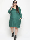 Heavenly Green Printed Plus Size Dress