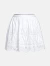 Tangy White Embroidery Meld Girl Skirt