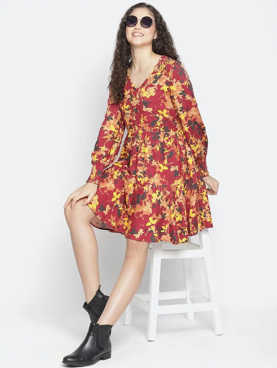 Winds Of Flower Trendy Women Dress