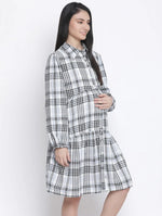 Elation Checker Print Maternity Dress