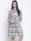 Elation Checker Print Maternity Dress