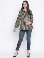 Linear Line Print Maternity Top