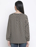 Linear Line Print Maternity Top