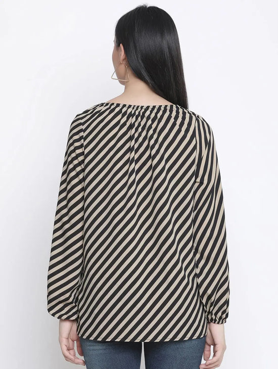 Linear Line Print Maternity Top