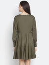 Mombo Khaki Colour Starling Women Dress