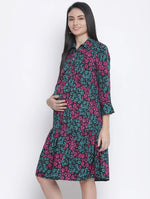 Lights Of Color Floral Print Maternity Dress