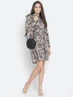 Luxuriant Printed Modibl Women Ruffle Dress