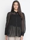 Embraced Black Sleek Women Shirt