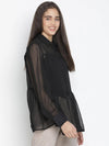 Embraced Black Sleek Women Shirt