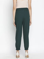 Raping Solid Green Women Elasticated Pant