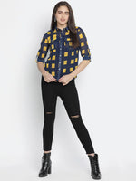 Meraki check print smart women Shirt