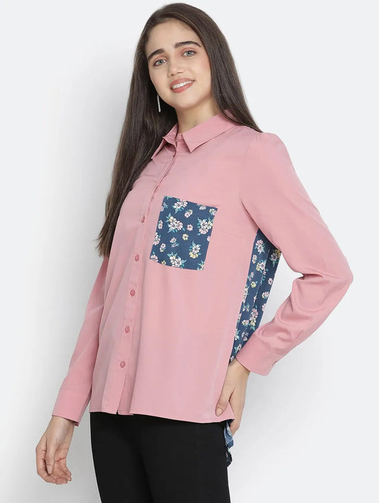 Modus Pink Colour Women Shirt