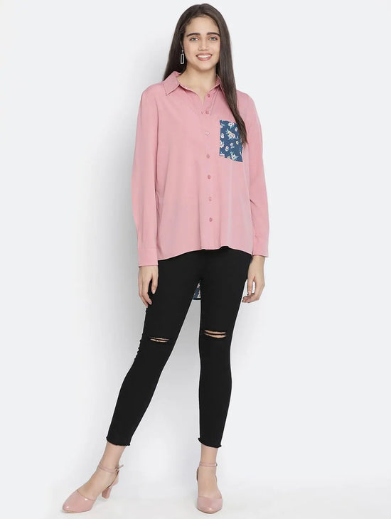 Modus Pink Colour Women Shirt