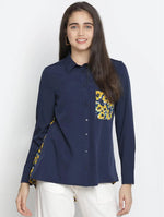 Bon Ton Navy Blue Women Shirt