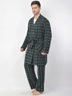 Green Ben Brush Check Men Robe