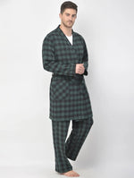 Green Ben Brush Check Men Robe