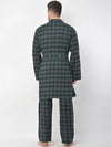 Green Ben Brush Check Men Robe