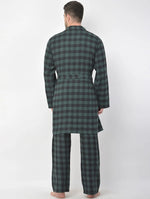 Green Ben Brush Check Men Robe