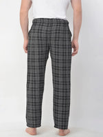 Dreamy Black Brush Check Men Nightwear Pajama