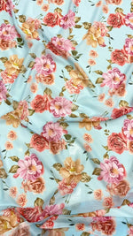 Multicolor Floral Chiffon Digital Printed Fabric