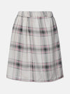 Sniffy White Check Print Girl Skirt