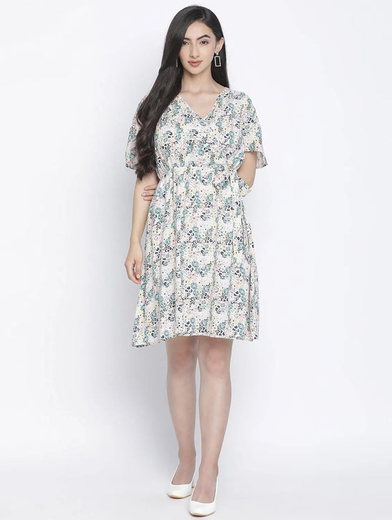 Shinner Floral Print Women Warp Dress