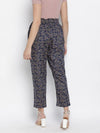 Soscer Blue Floral Print Women Elasticated Pant.